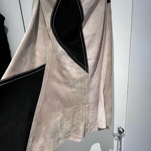 Derek Lam 100% Leather Midi Skirt Made in Italy